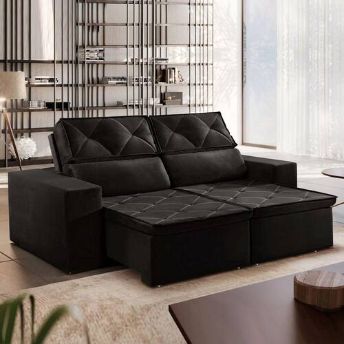 Sofá Recife 3 Lugares Retrátil e Reclinável 230cm Extra