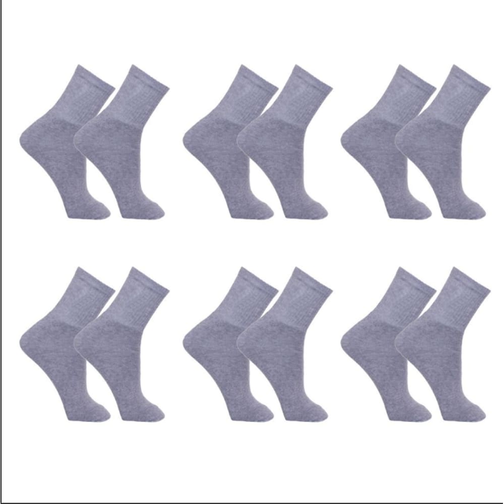 Kit 6 Pares de Meia Adulto Masculina Esportiva Cano Alto Algodão Sport