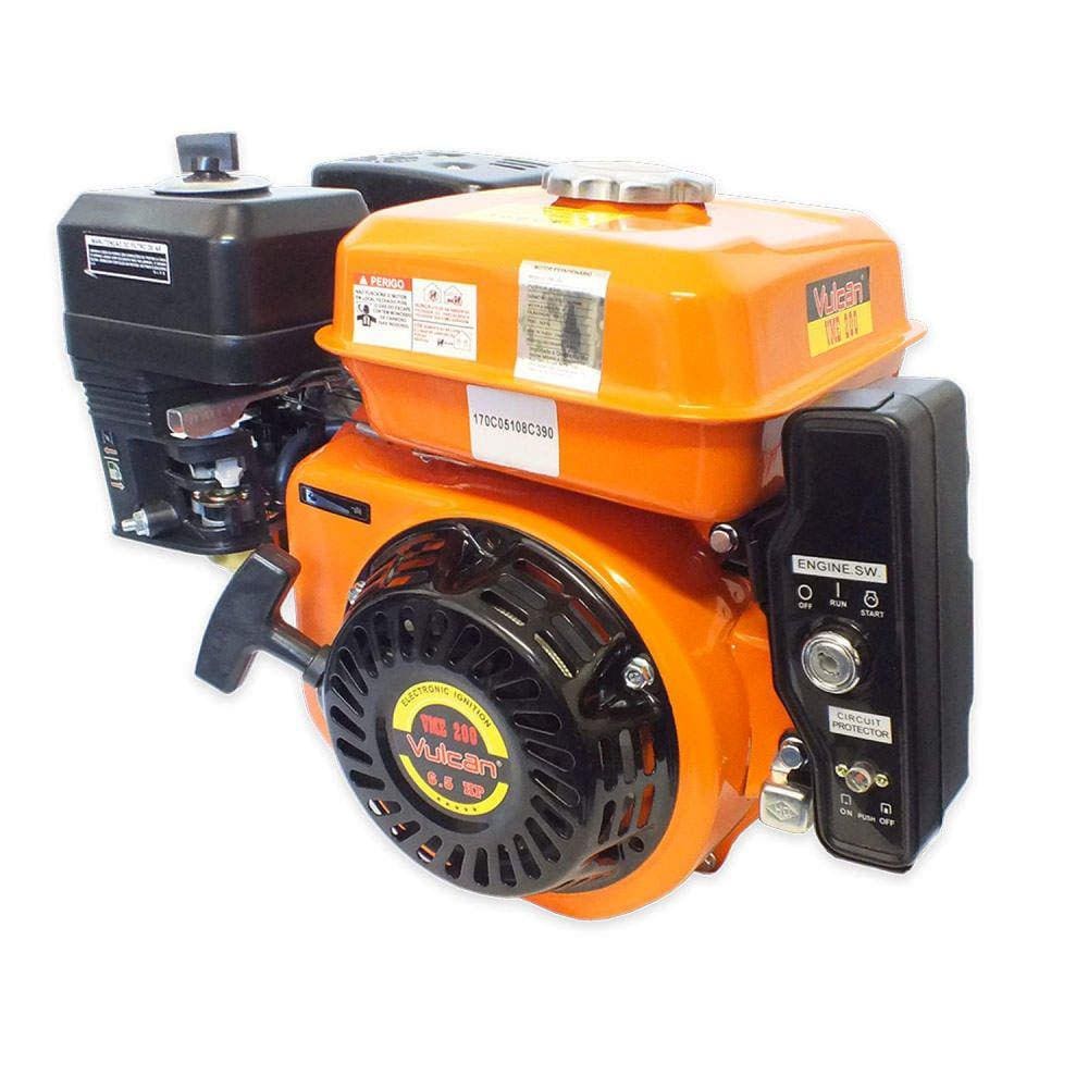 Motor Estacionário a Gasolina VME200 4 Tempos 6,5HP Partida Elétrica Vulcan Trent Laranja