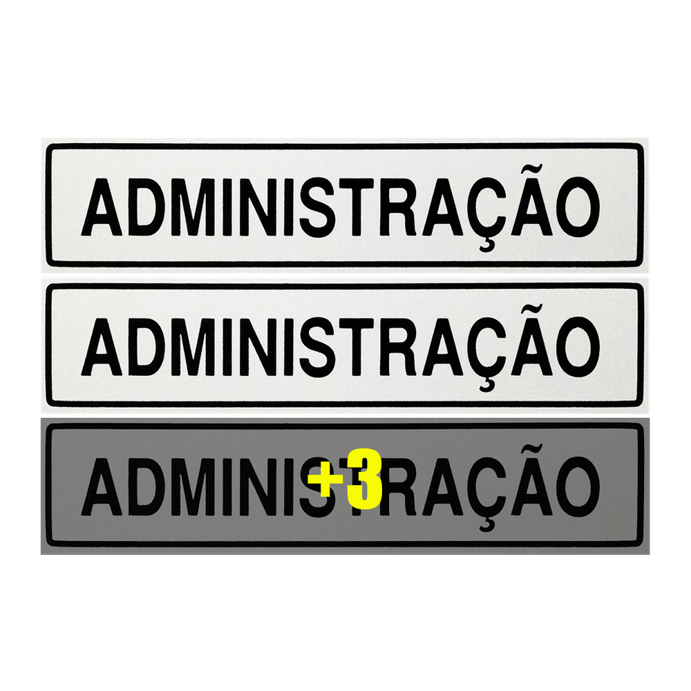 Combo 6 Placas De Sinalização Administração 30x7 Acesso - B-513 F9e