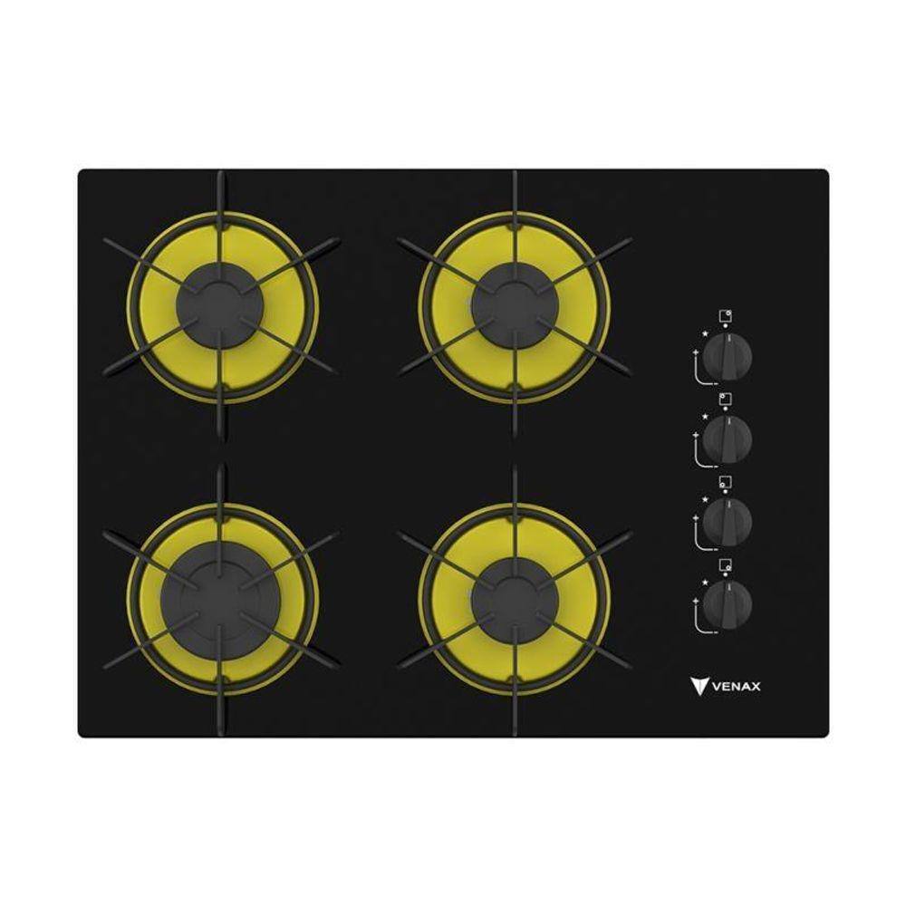Cooktop 4 bocas com botoes na frente Extra