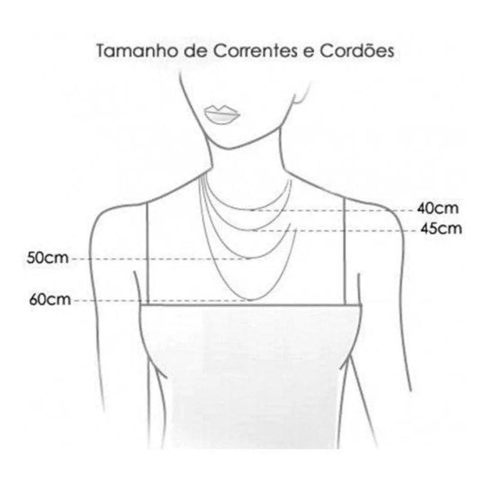 Colar Corrente Feminina 45cm Ponto De Luz Coração Prata 925