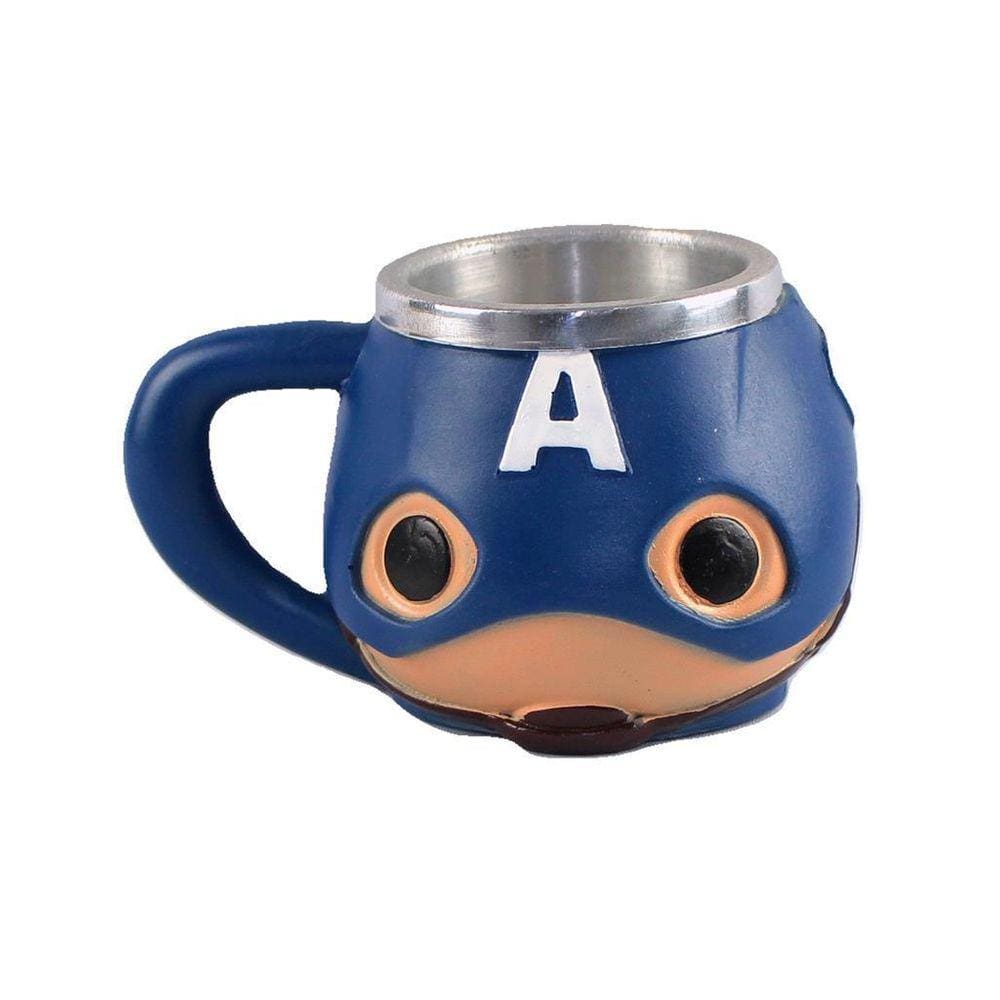 Caneca Geek Resina Inox 3D Capitão América Baby Coleção