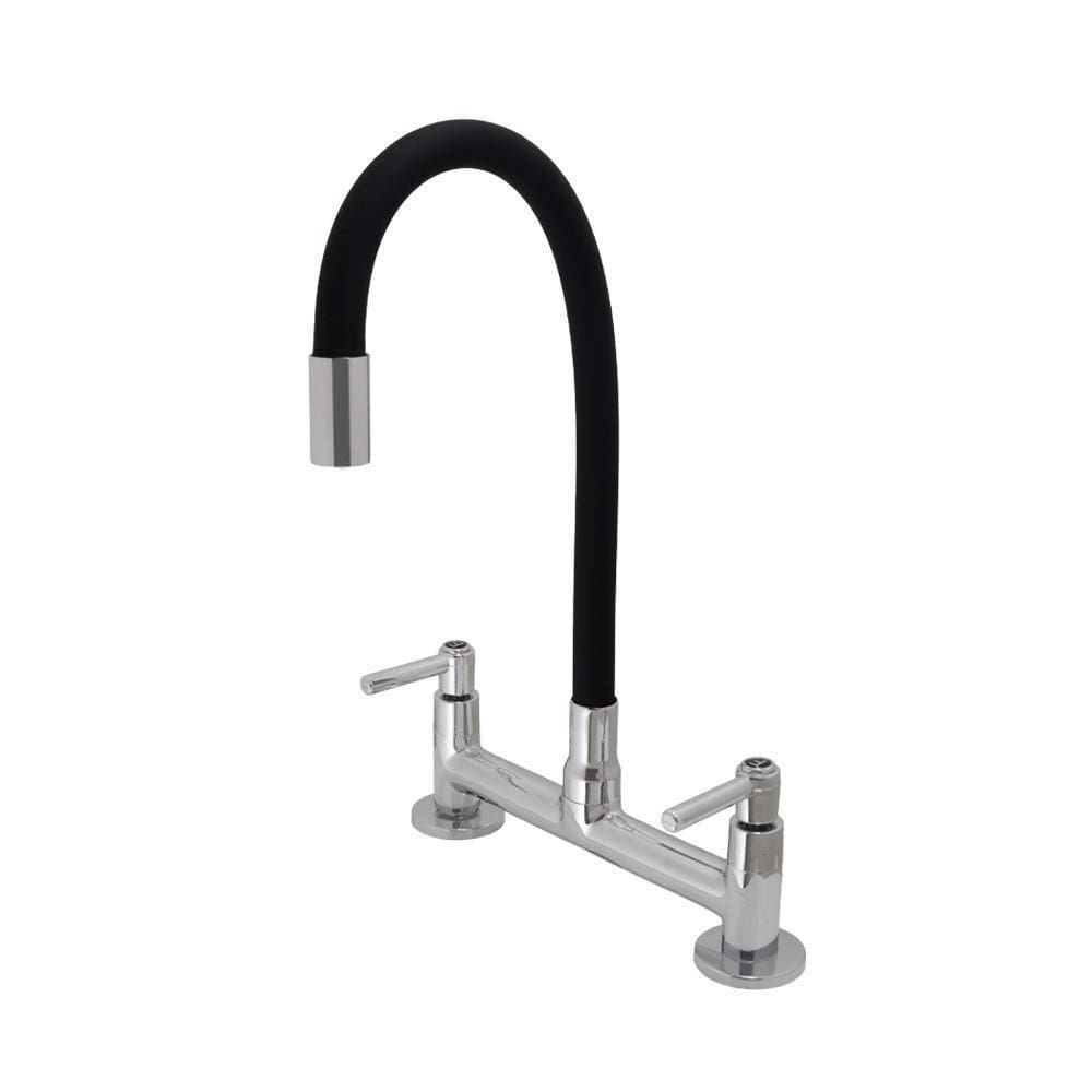 Torneira Misturador Cozinha Color Flexível Preto Mesa Meli