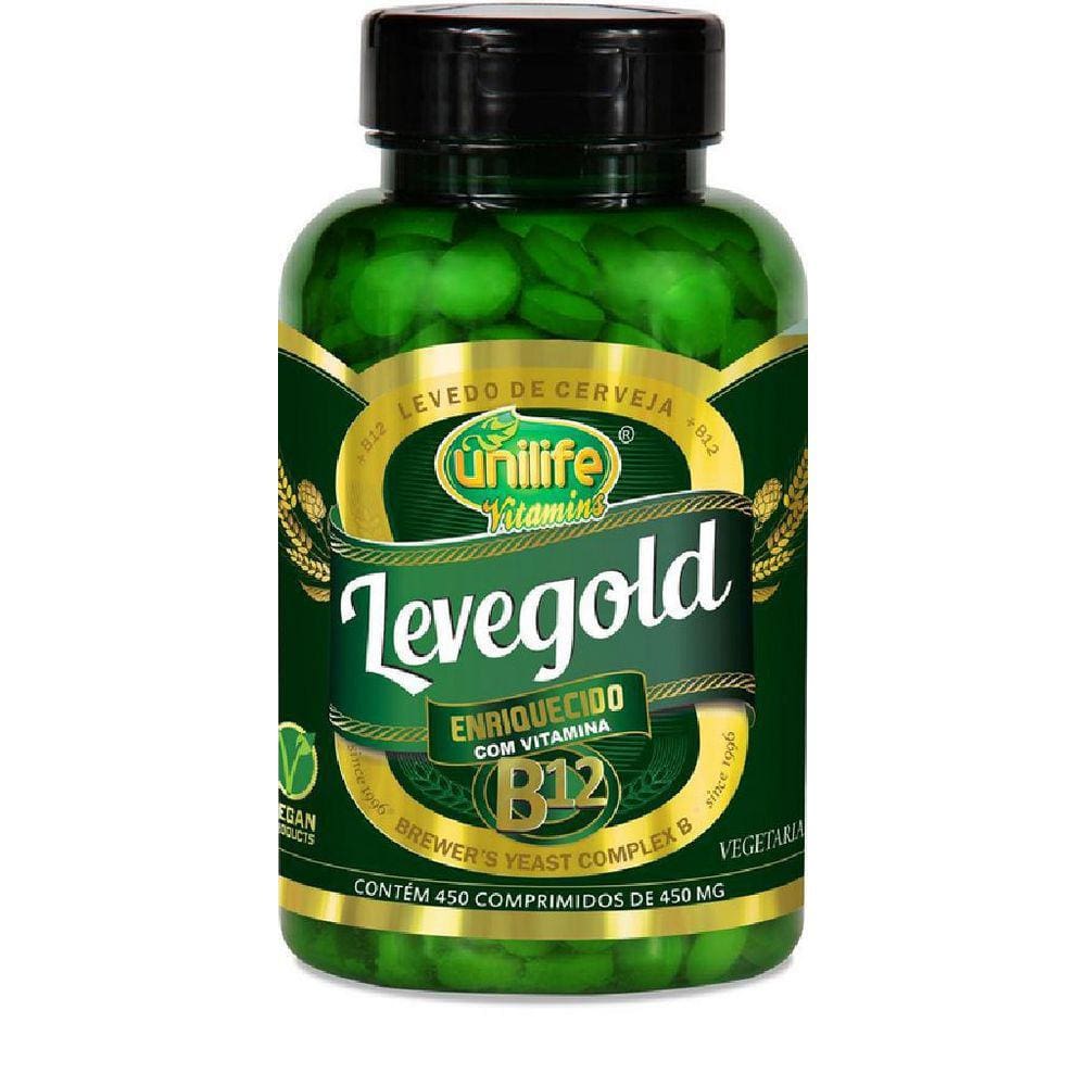 Levedo de Cerveja Unilife - Levegold 450mg 450 comprimidos
