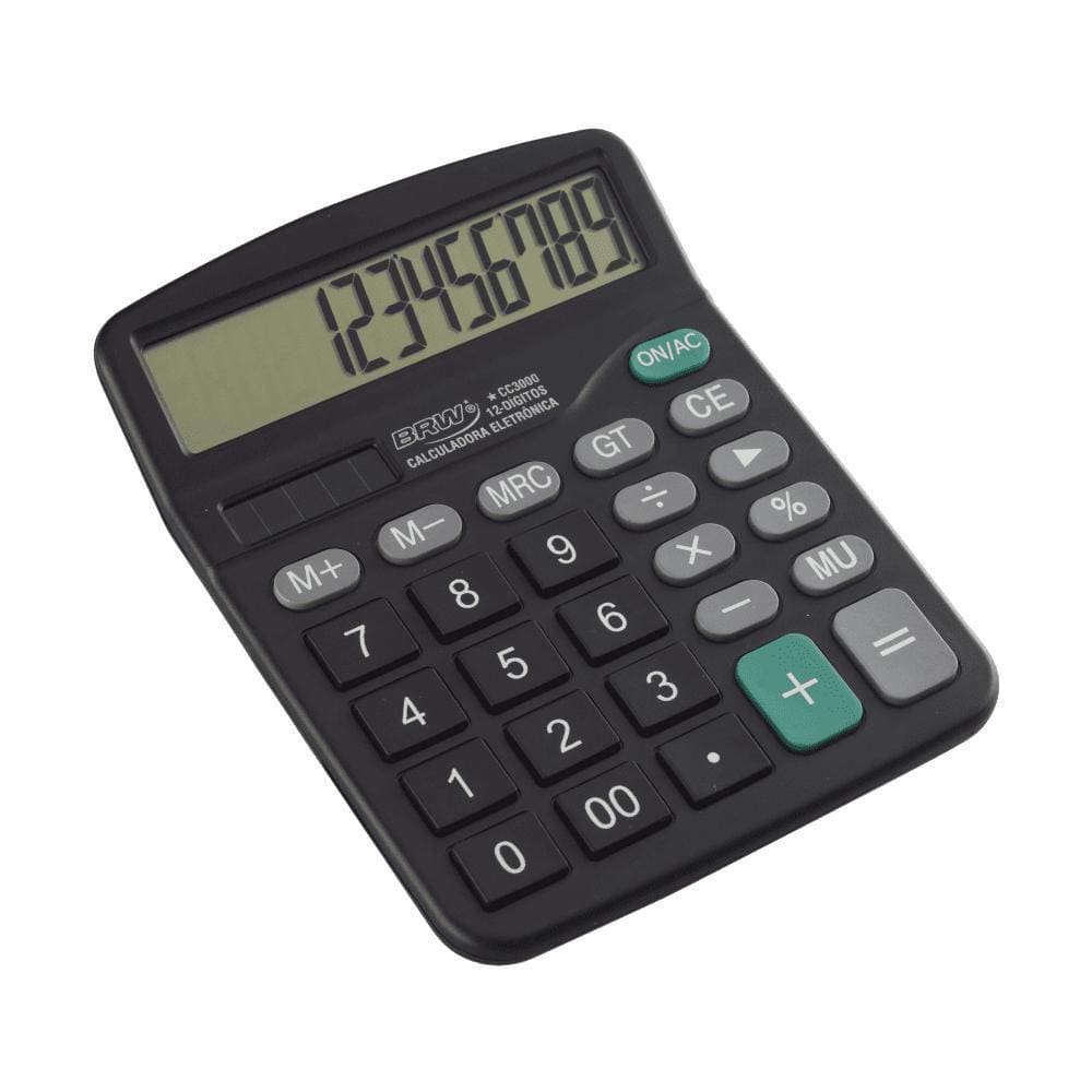 Calculadora De Mesa 12 Dígitos Cc3000 Preta Brw