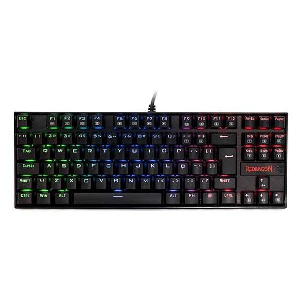 Teclado Mecânico Gamer Redragon Kumara K552 Rgb Brown Abnt2