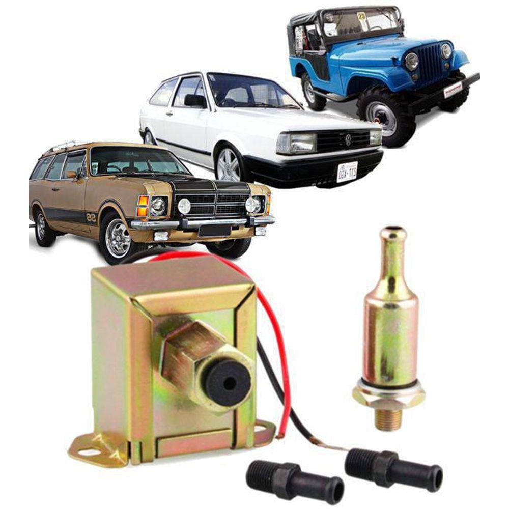 Bomba Eletrica Gasolina E Alcool Universal Carburador 12V