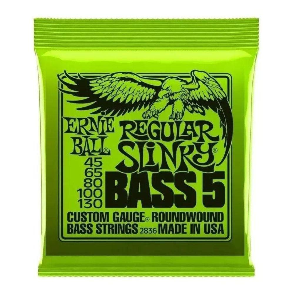Encordoamento Baixo Ernie Ball Regular Slinky 045 5 Cordas