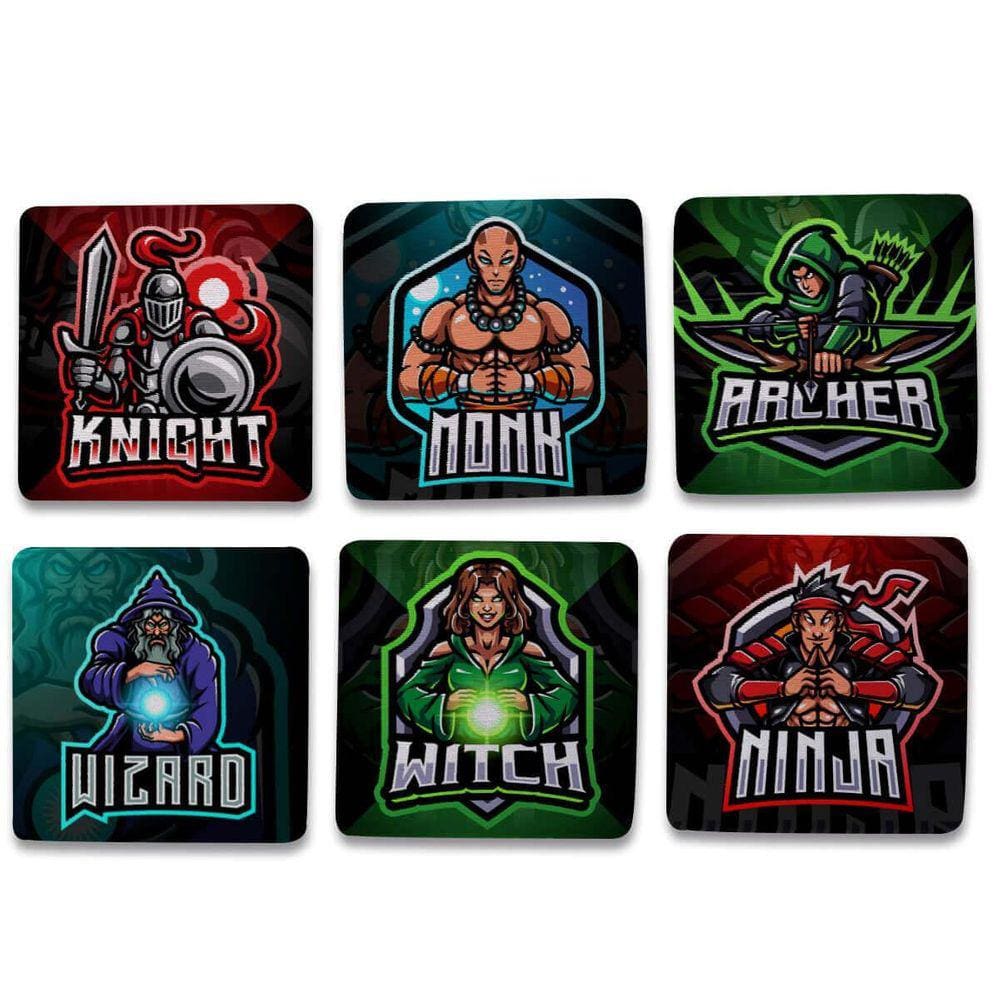 Kit 6 Porta Copos Nerd Classes Personagens Rpg Decoração