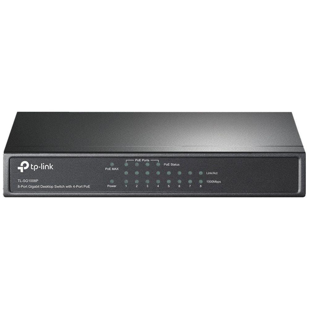 Switch De Mesa Gigabit 8 Portas 4 Portas Poe Tl-Sg1008P S