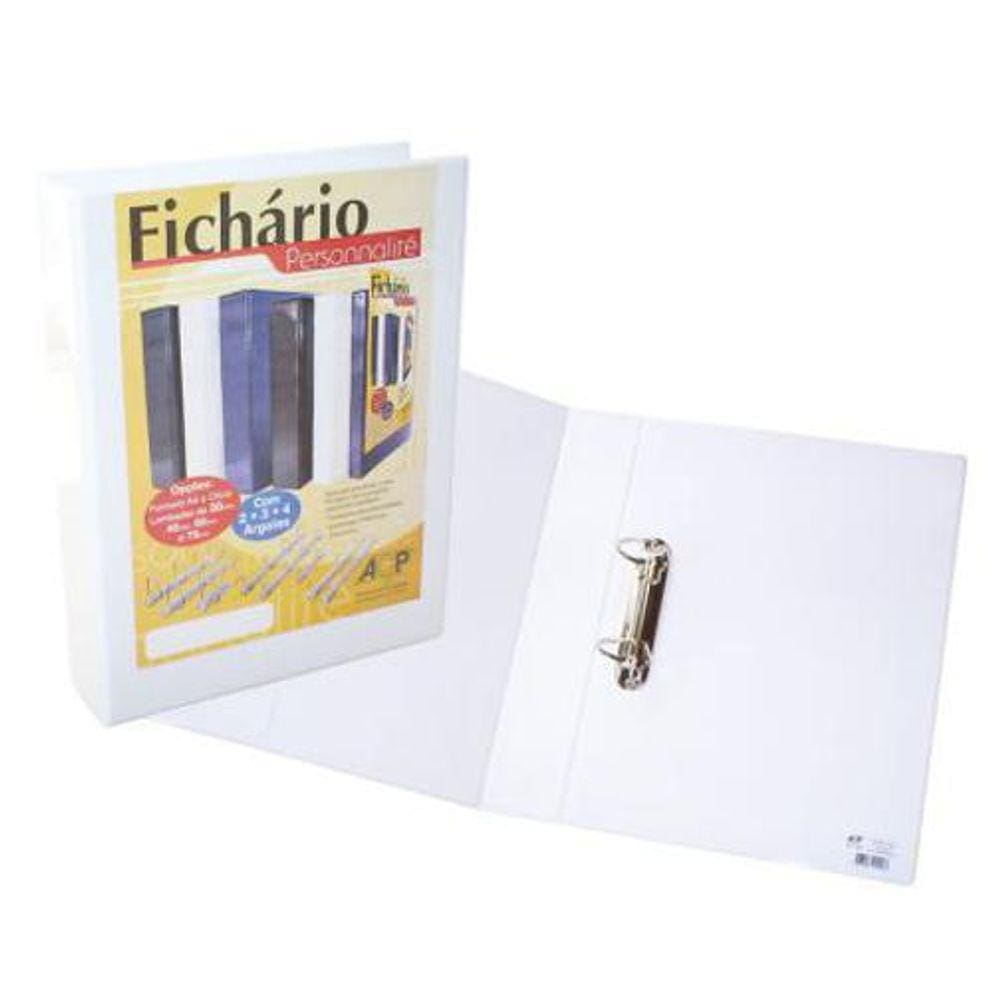 Fichário Revestido Com Cristal A4 Branco 60Mm 3264Br Com