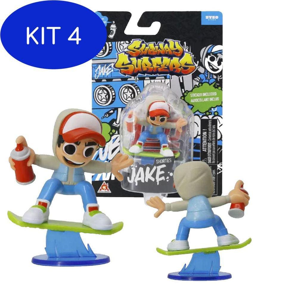 Kit Subway Surfers Spray Jake + Mini Sneakers + Boneco Jake - Bang