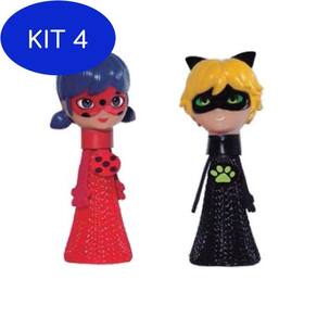 Combo 2 Bonecos Ladybug Cat Noir Articulados Miraculous