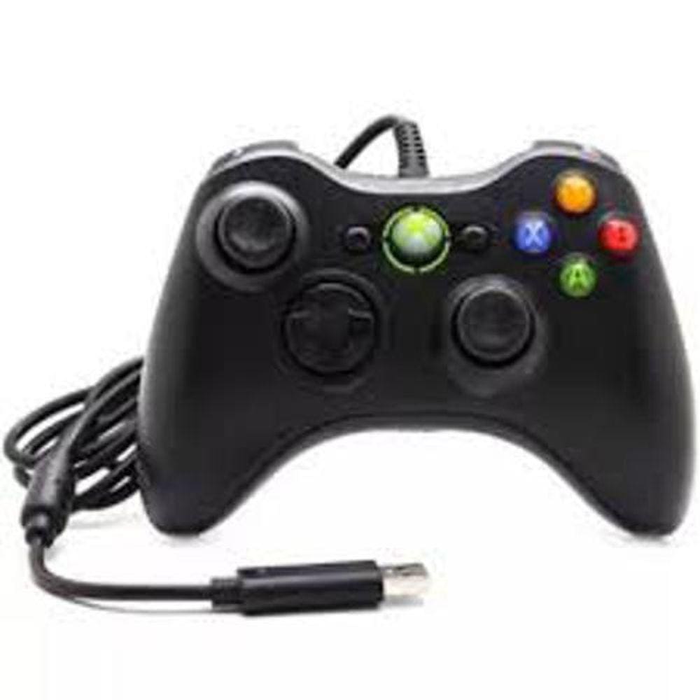 Controle Manete Com Fio Xbox 360 Pc Slim Joystick Vibra