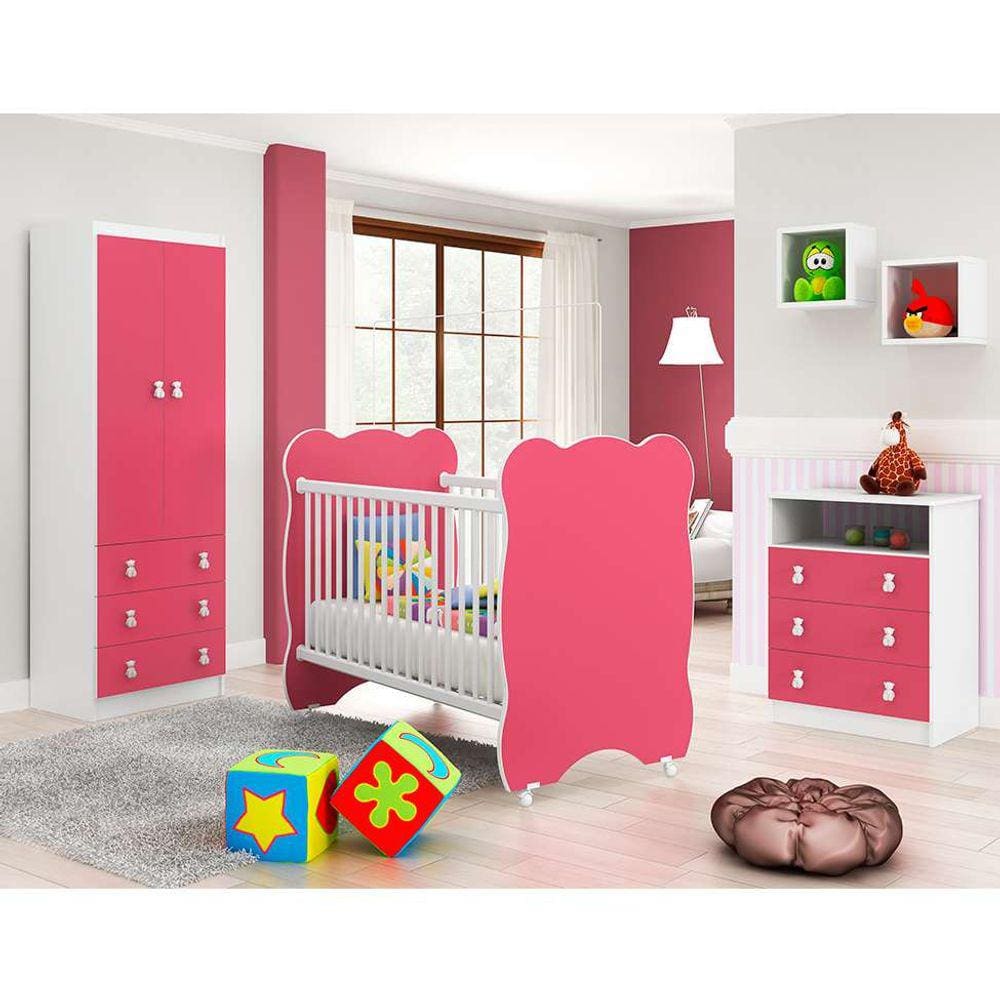 quarto infantil decorado nino ii 2 pt 6 gv branco e rosa