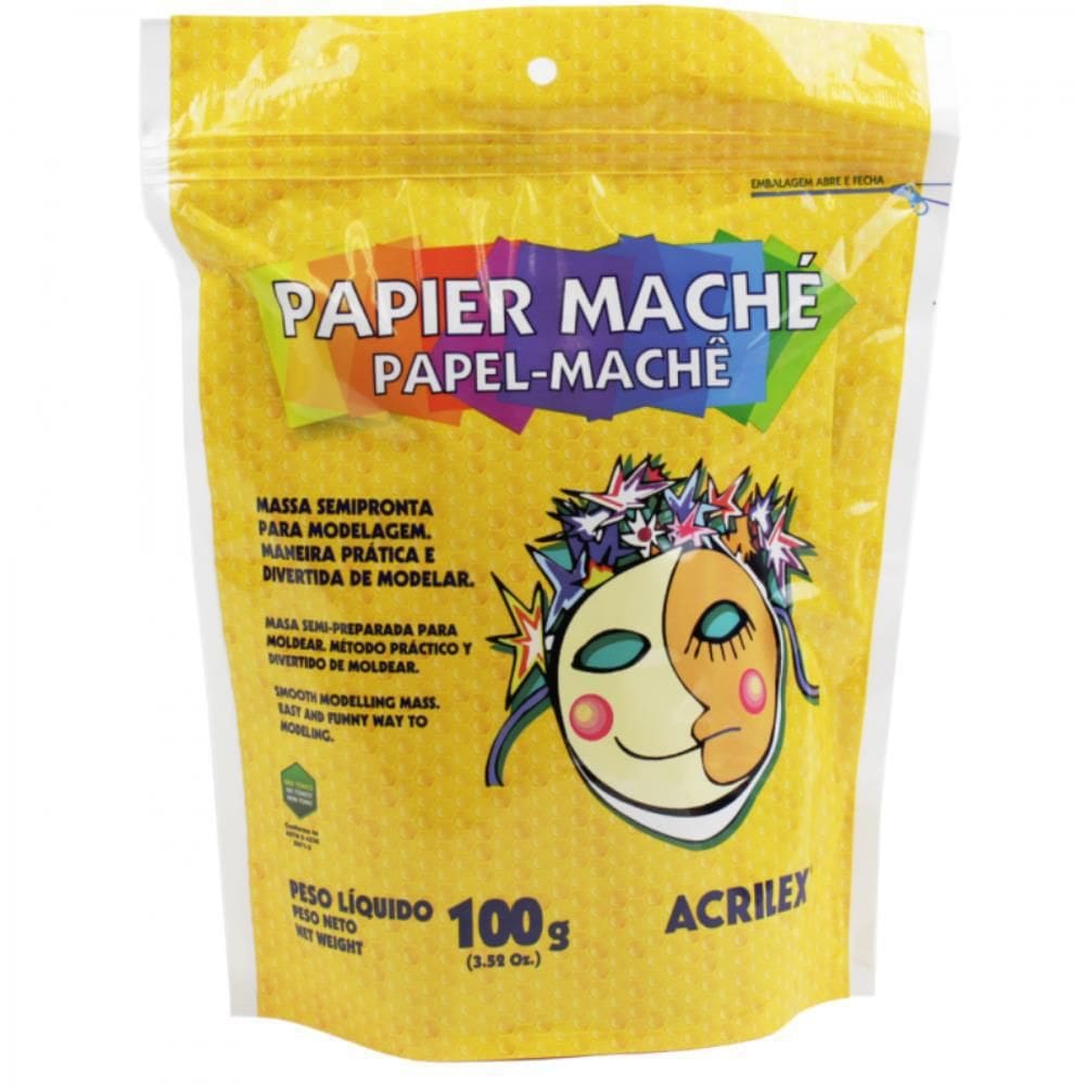 Papel Machê Acrilex 100G Atóxico