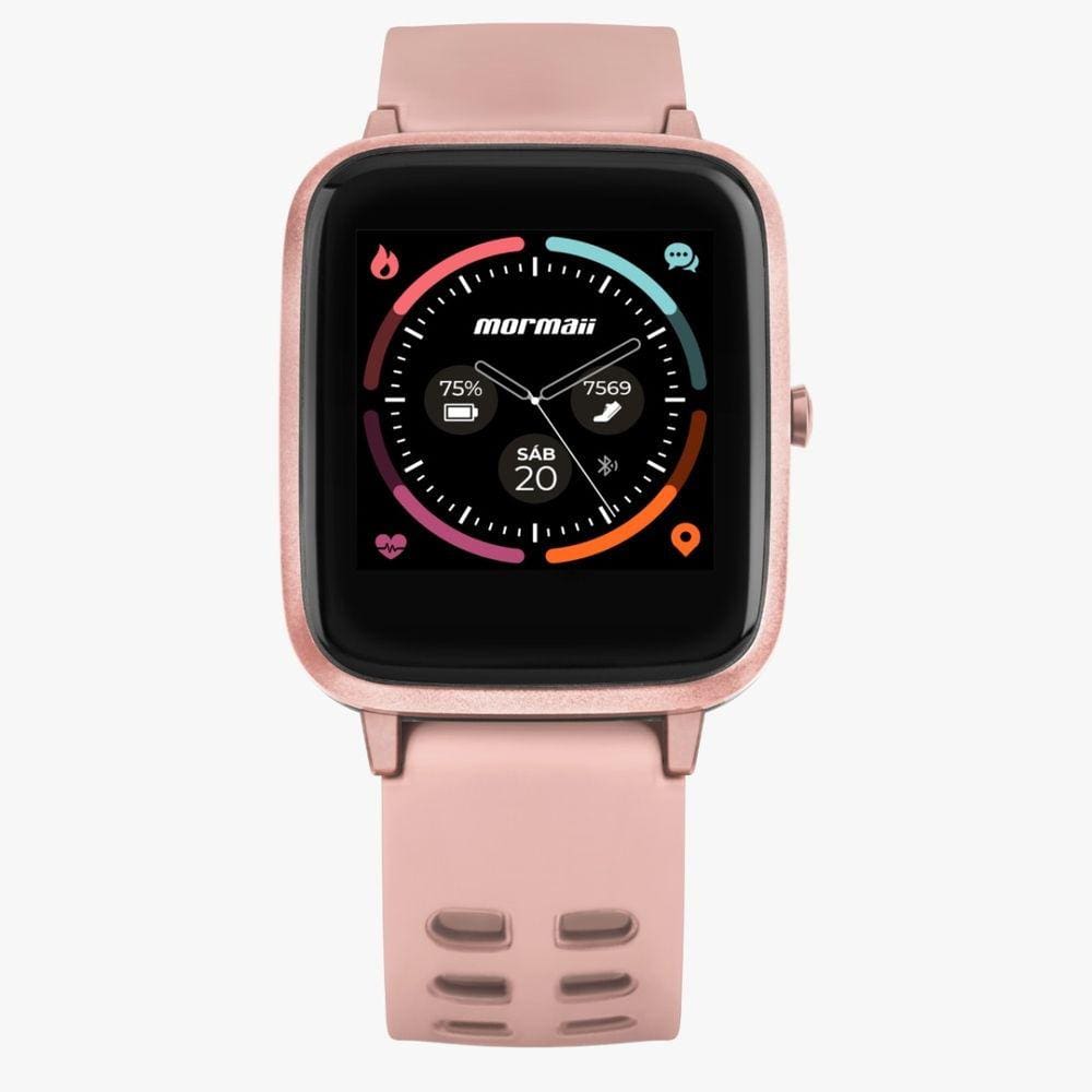 Relógio Smartwatch Feminino a prova dagua rosa touch 40mm 2