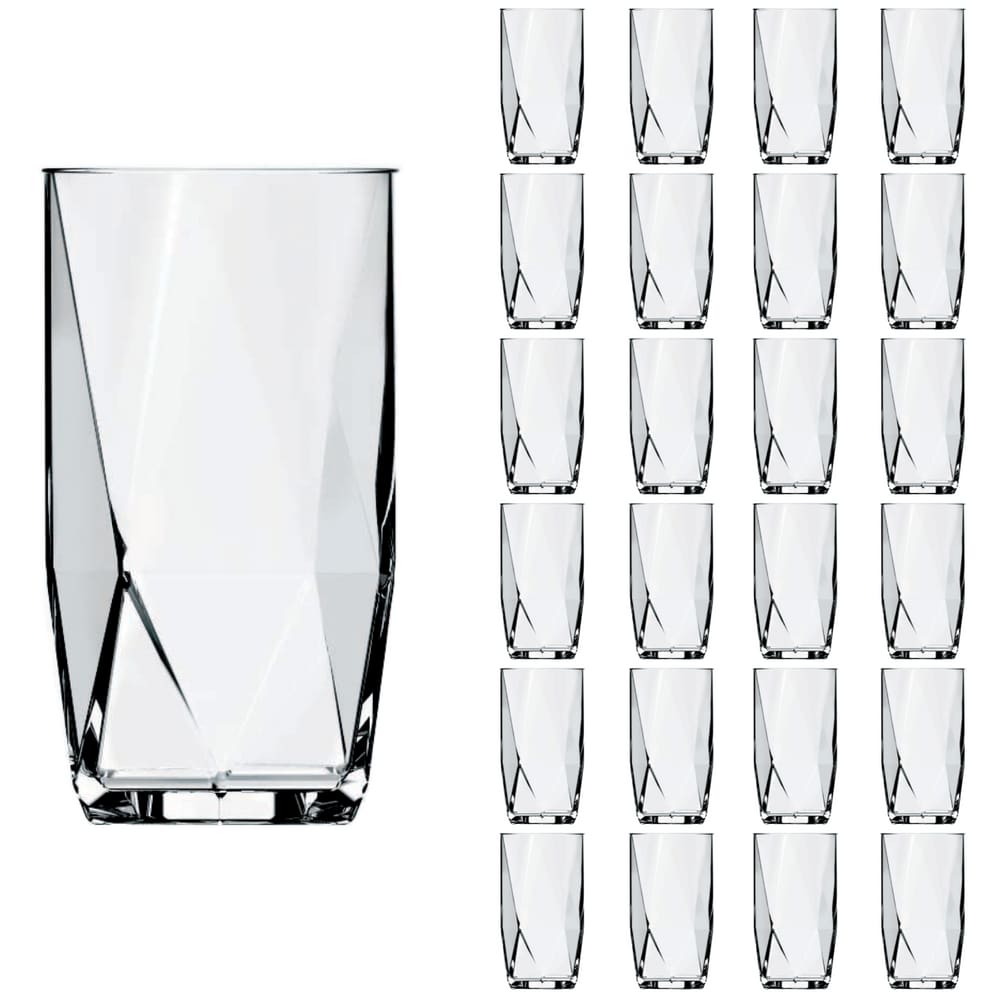 kit 24 Copos De Vidro Lond Drink 360ML Topazio Transparente