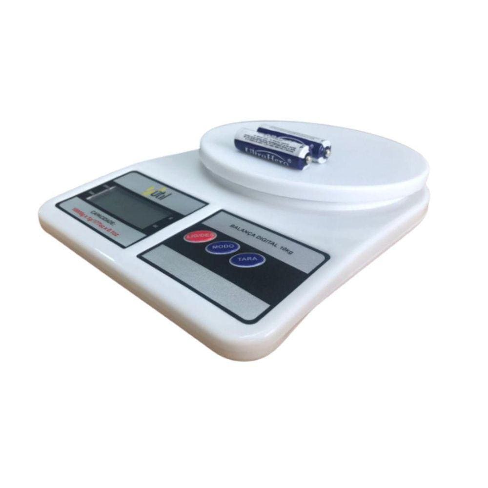 Balança Digital Cozinha 10Kg X 1G - Multiuso Com Pilhas