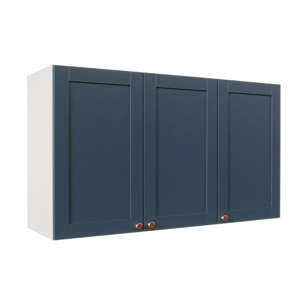 Armário Aéreo 3 Portas 120cm Arizona CabeCasa MadeiraMadeira Branco/Azul
