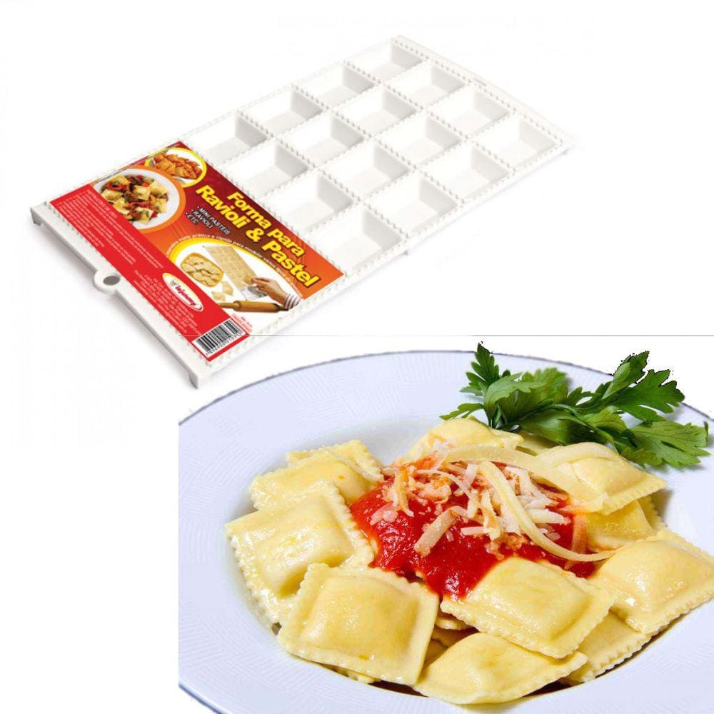 Forma Ravioli e Mini Pastel Faz 24 por vez