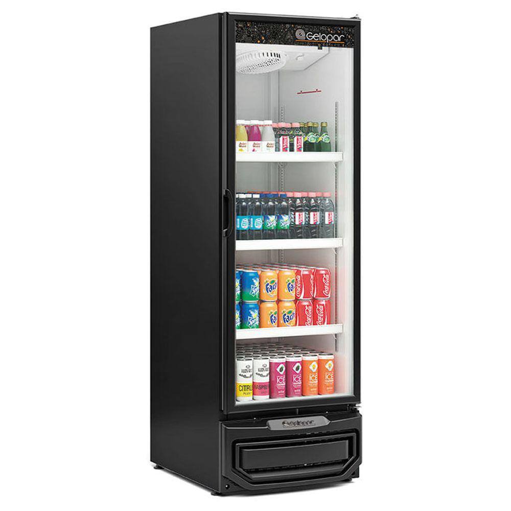 Expositor vertical grv 57p pr preto degelo automatico porta vidro duplo ...