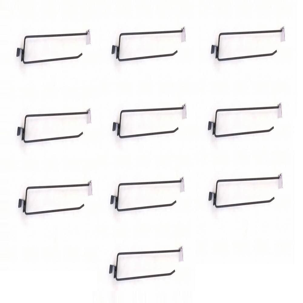Gancheira Simples Amapa Com Porta Etiqueta 25Cm Preto Kit50