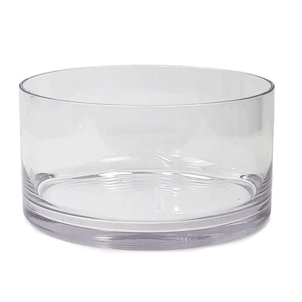 Vaso Redondo Floreira Terrario Cilindro Em Vidro 24X20Cm