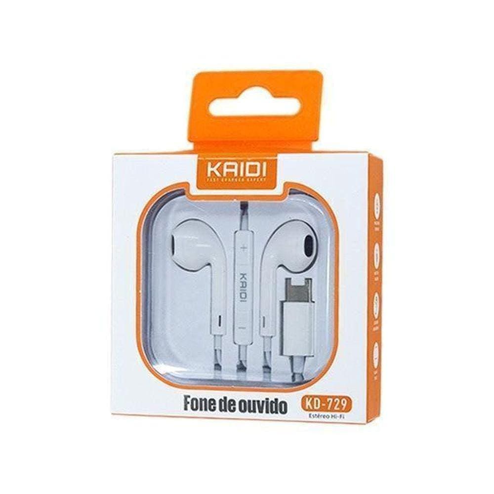 Fone De Ouvido In-Ear Tipo C Com Microfone Kd-729