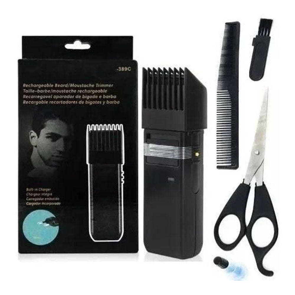 Máquininha Xz389 Barba Cabelo Fazer Pezinho Recarregável