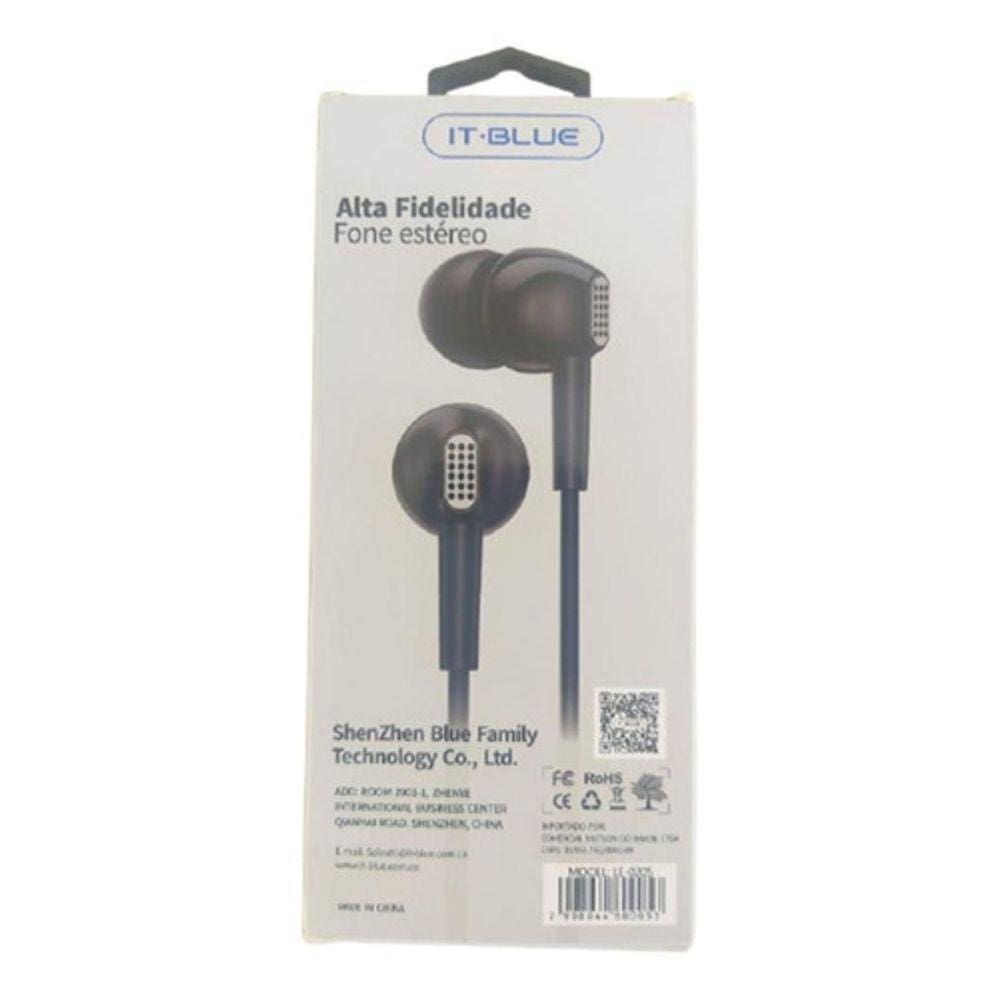 Fone De Ouvido Stereo Alta Qualidade Le-0205 It-Blue 1.20 M