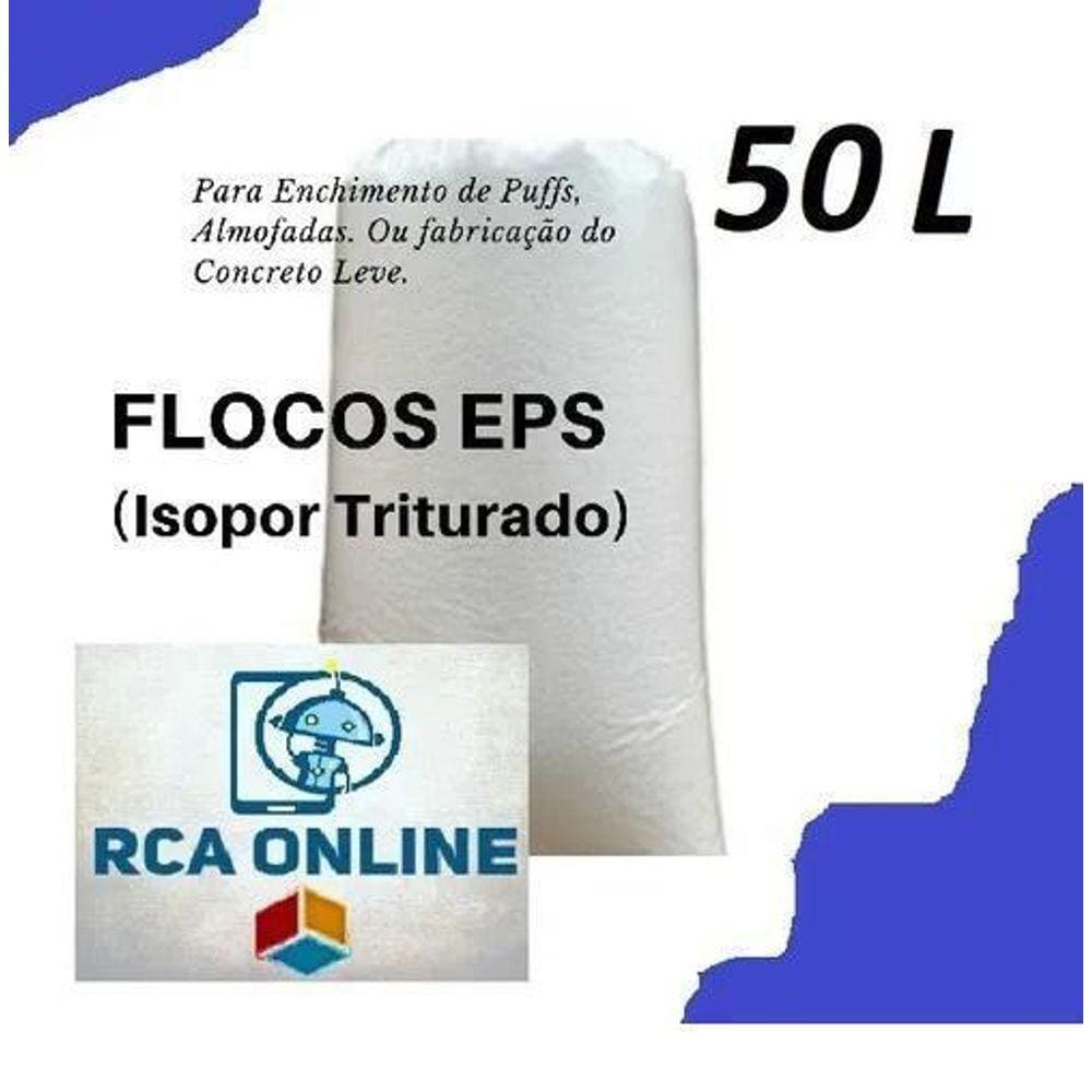Flocos De Isopor 50 Litros Enchimento De Puffs E Almofadas