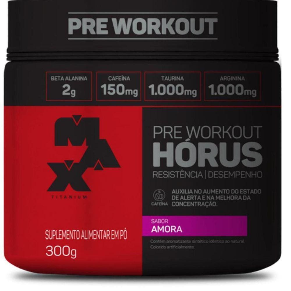 Suplemento Max Titanium Horus Workout Pó Pote 300G Amora