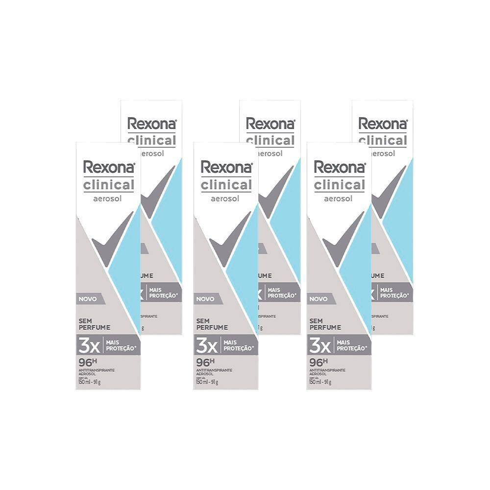 Kit 2 Desodorante Rexona Clinical Aerosol Refresh 96h +controle De Odor  150ml - Carrefour