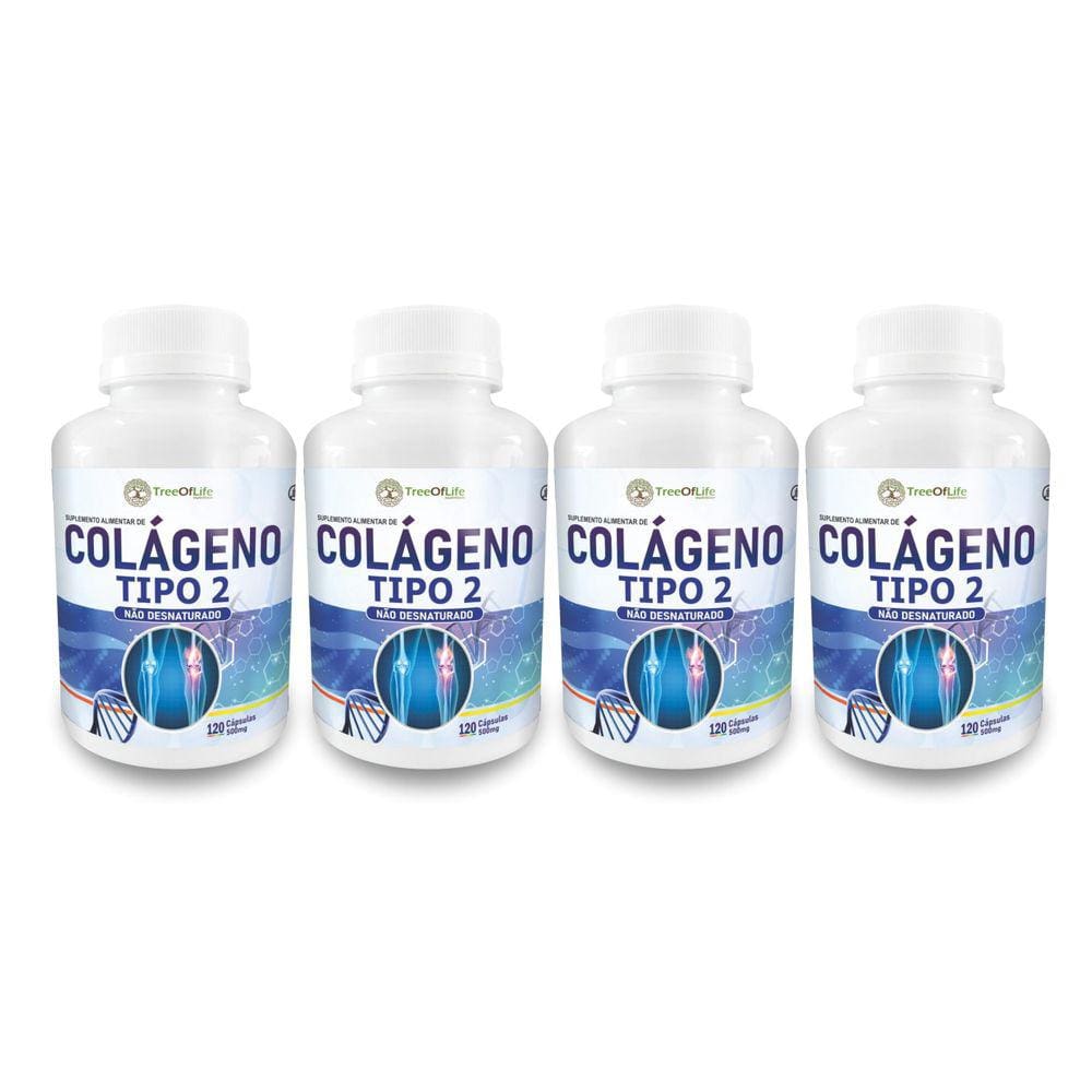 Kit 4X Colageno Tipo Ii Uc 2 40Mg 120 Capsulas 480 Cápsulas