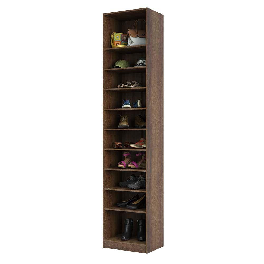 Guarda Roupa Closet Aberto Sapateira com 9 Prateleiras 50,3cm Prime Luciane Móveis
