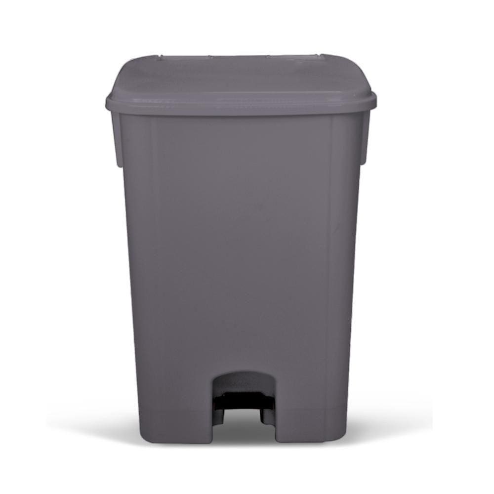 Coletor De Lixo 100L Com Pedal Cinza - Bralimpia