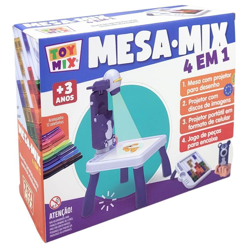 Mesa Projetora Infantil De Desenho Brinquedo Criativo 4 Em 1