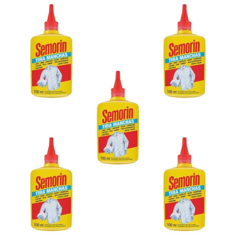 Kit 5 Semorin Tira Mancha 100Ml