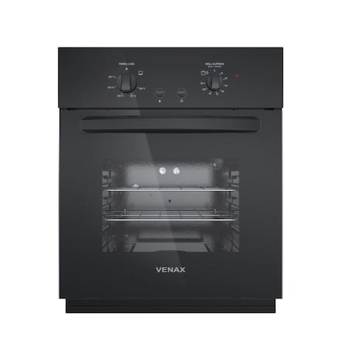 imagem-Forno De Embutir Venax 51,8 Litros A Gás GLP Totale Nero Giii Preto - 110V