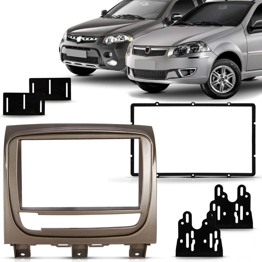 Moldura DVD 2 Din Strada Adventure Palio Weekend Adventure 2013 2014 2015 2016 2017 2018 Grafite