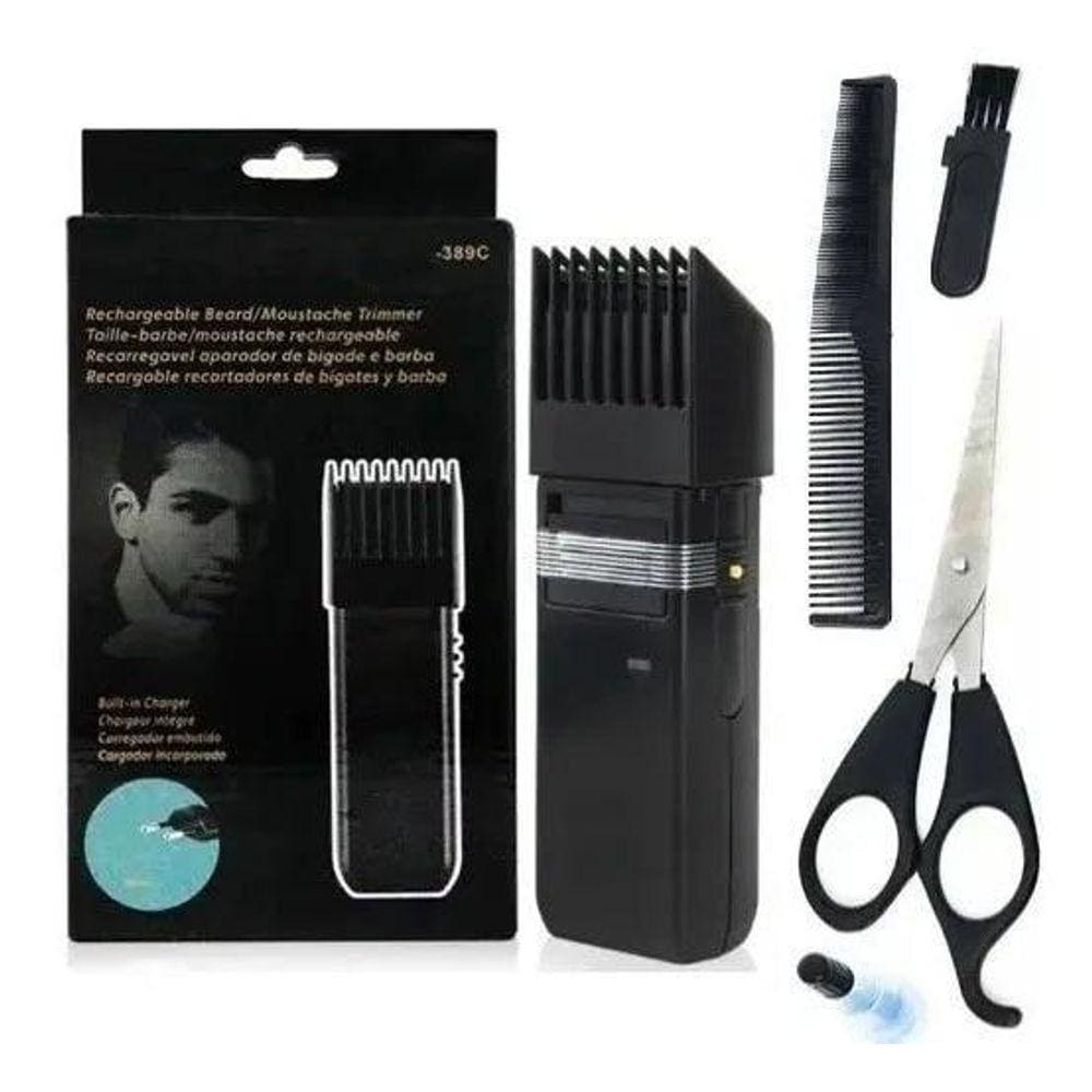 Máquininha Xz389 Barba Cabelo Fazer Pézinho Recarregável