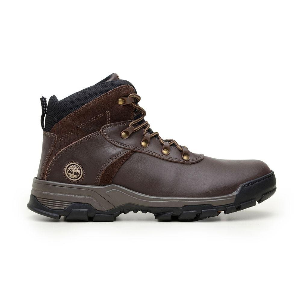 Bota Timberland Masculina em couro palmilha em gel costurad Dackar Café