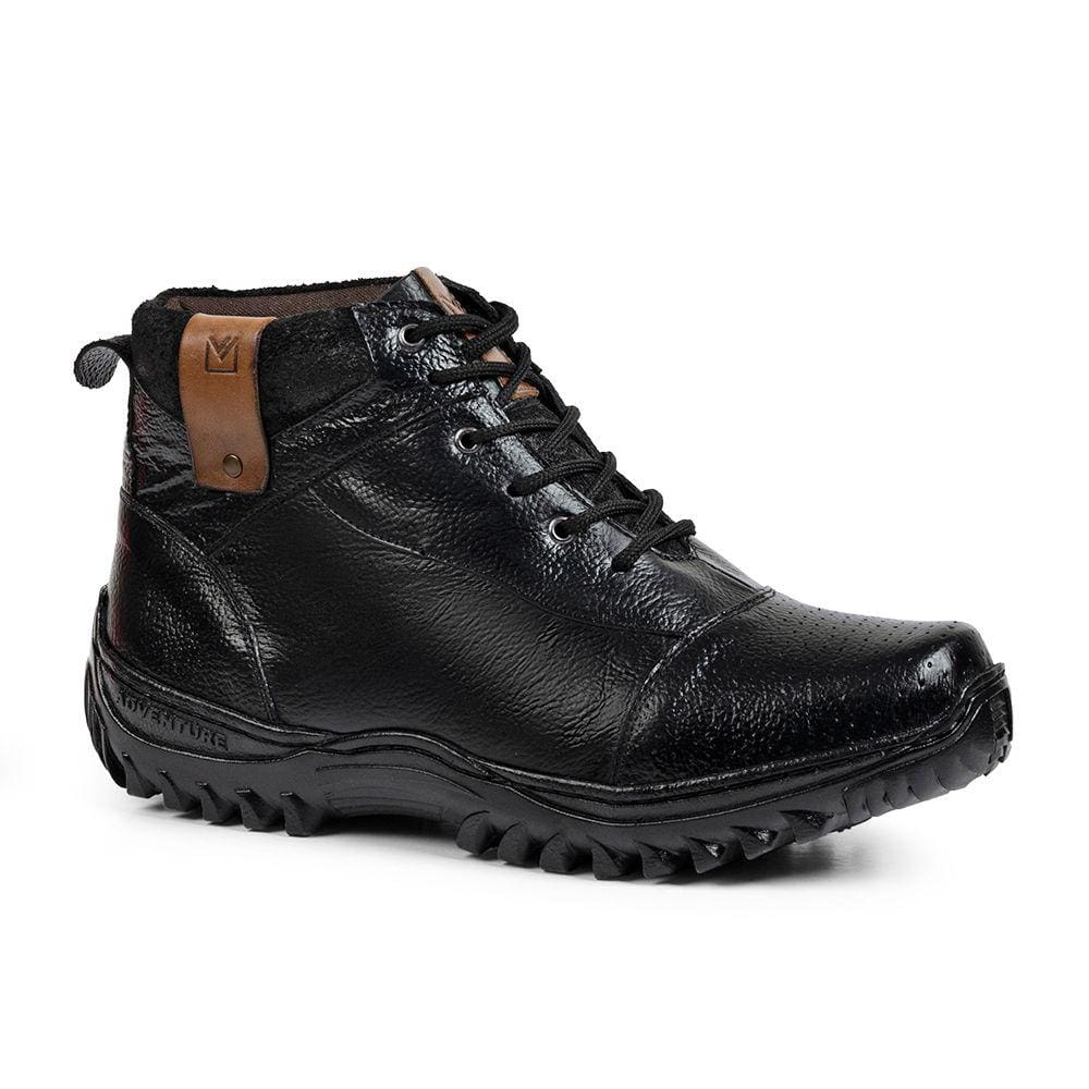 Bota Sandro Moscoloni Adventure Trilha Westbull Couro Black