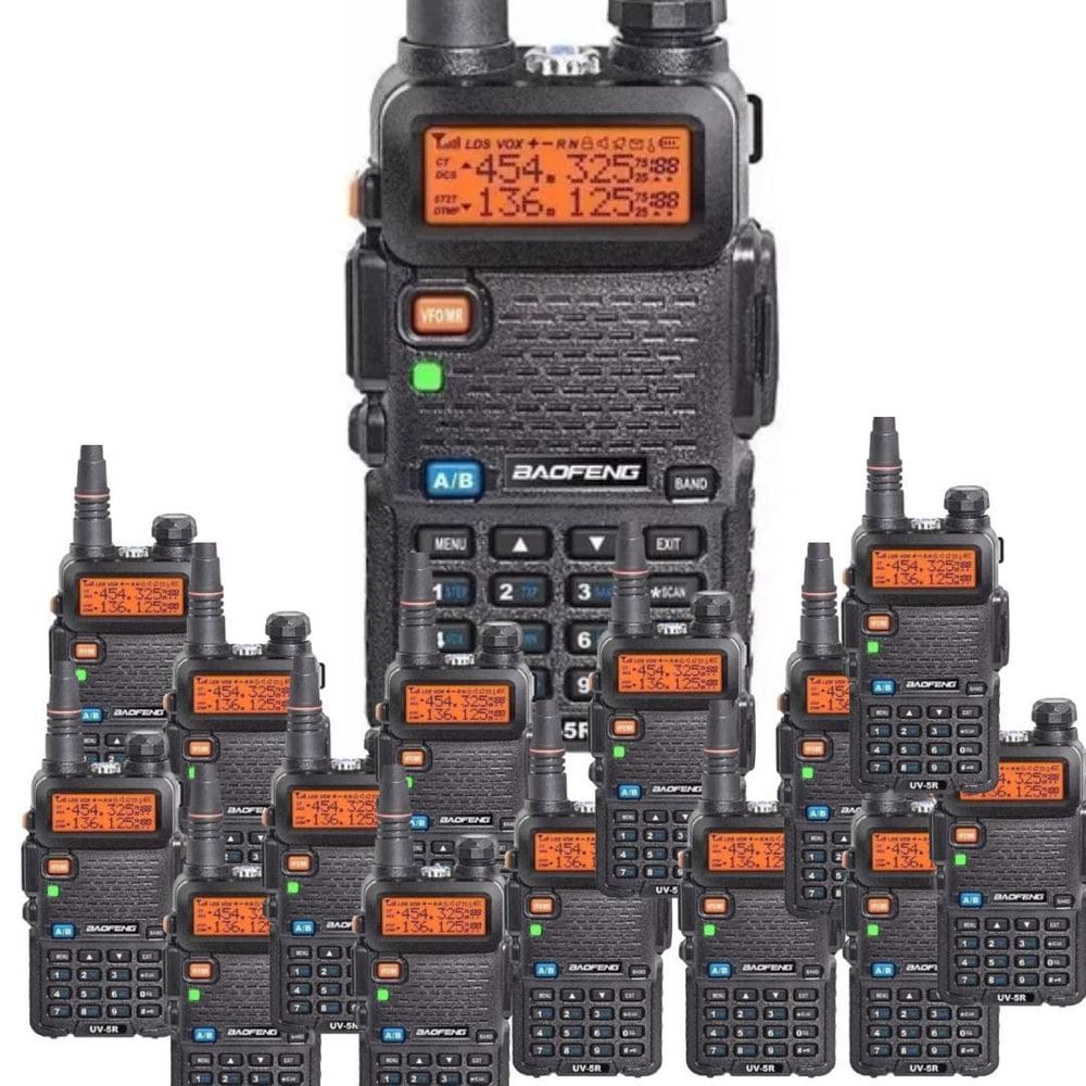 Kit 8 Rádios Comunicadores Ht Dual Band Uhf Vhf Uv-5R