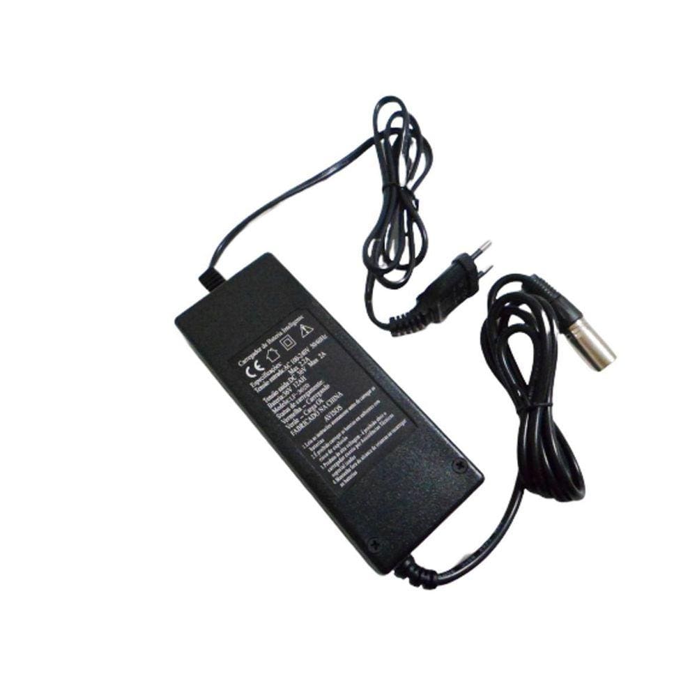 Carregador De Bateria Bivolt Patinete Elétrico 36V 12Ah