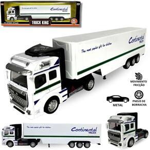 Caminhão Carreta de Brinquedo Iveco Hi-Way Miniatura com Caçamba