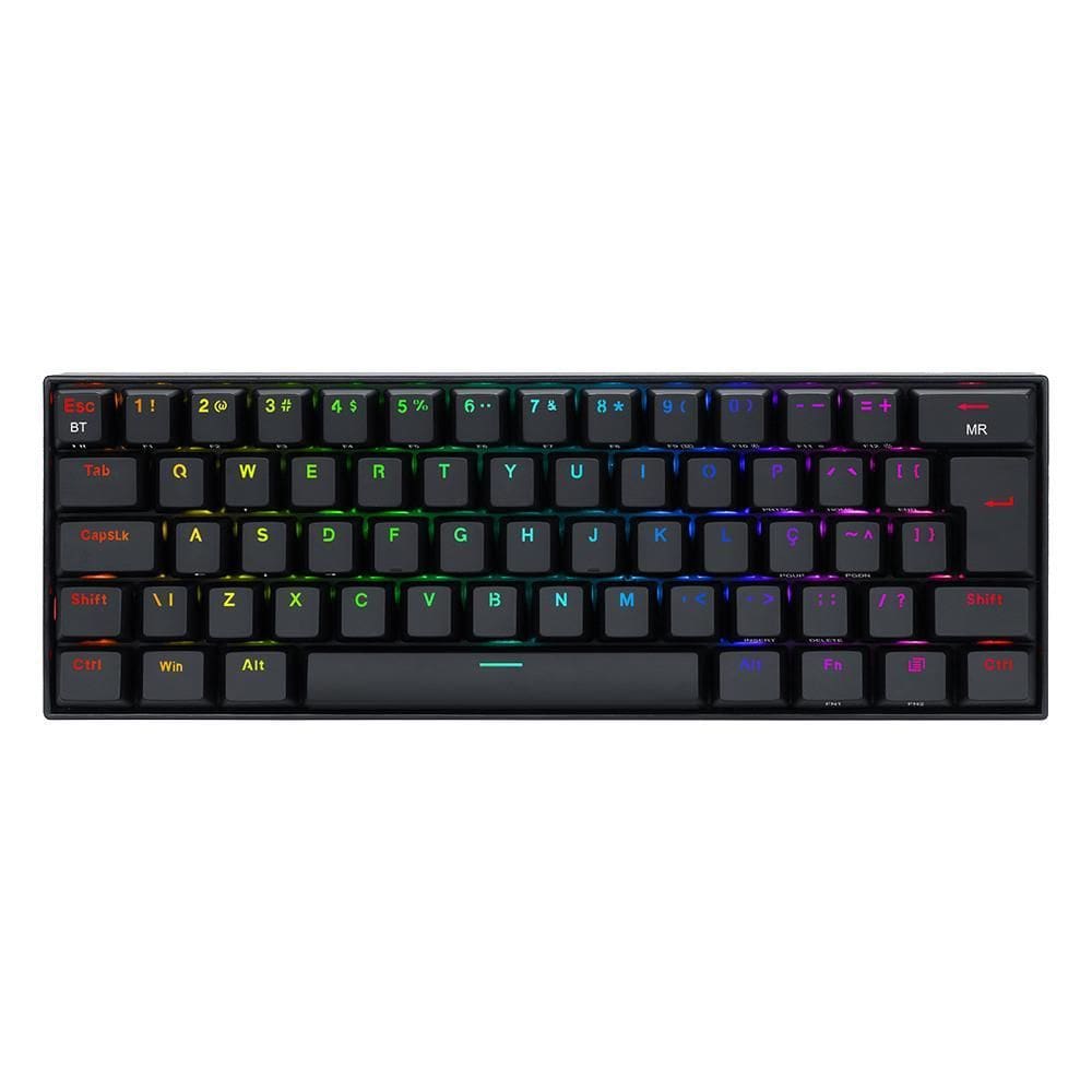 Teclado Mecânico Gamer Redragon Draconic Pro Preto 60% Rgb