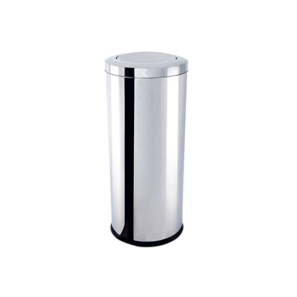 Lixeira inox com tampa basculante decorline lixeiras brinox